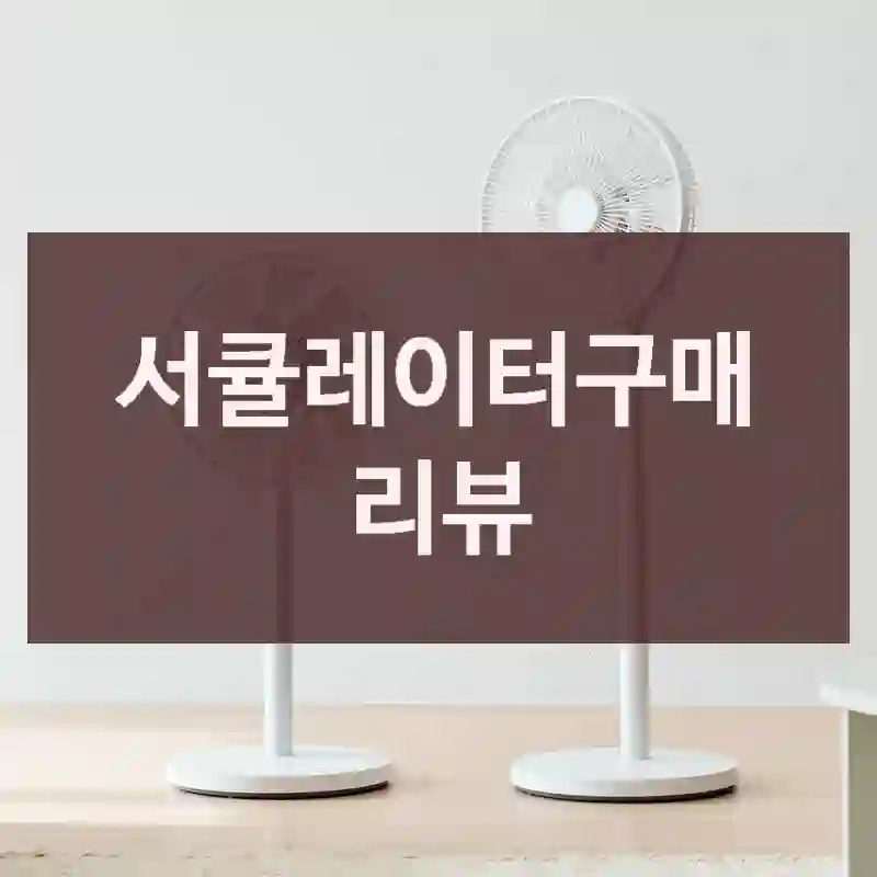 서큘레이터구매 리뷰