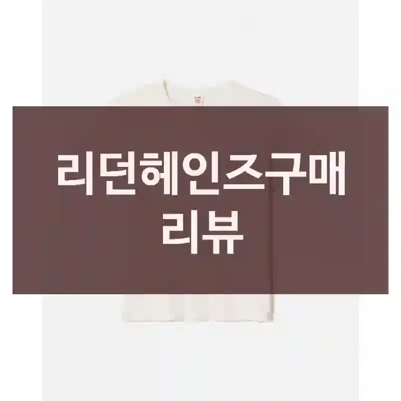 리던헤인즈구매 리뷰