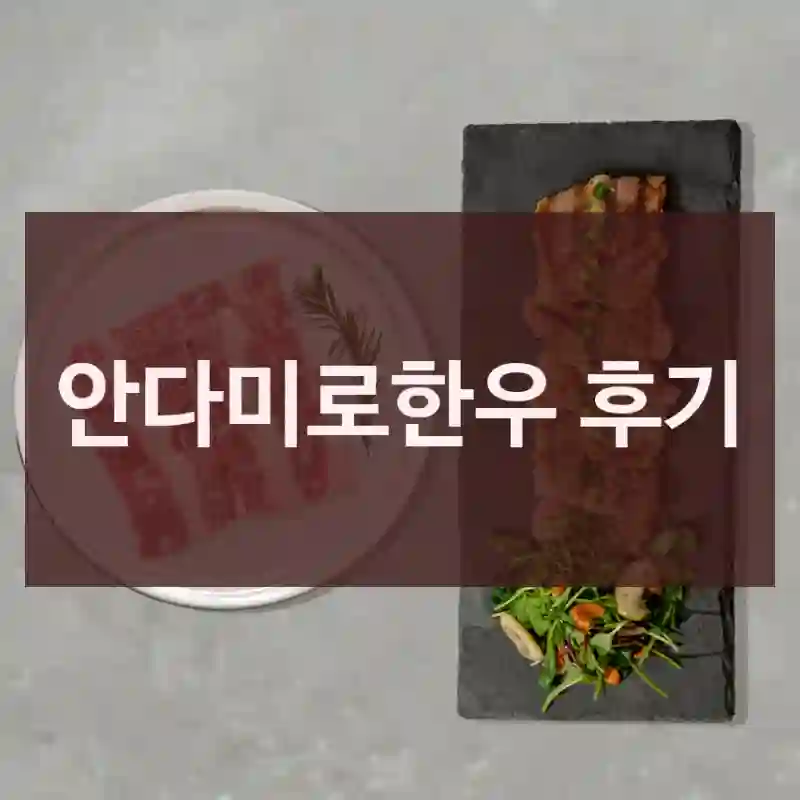 안다미로한우 후기