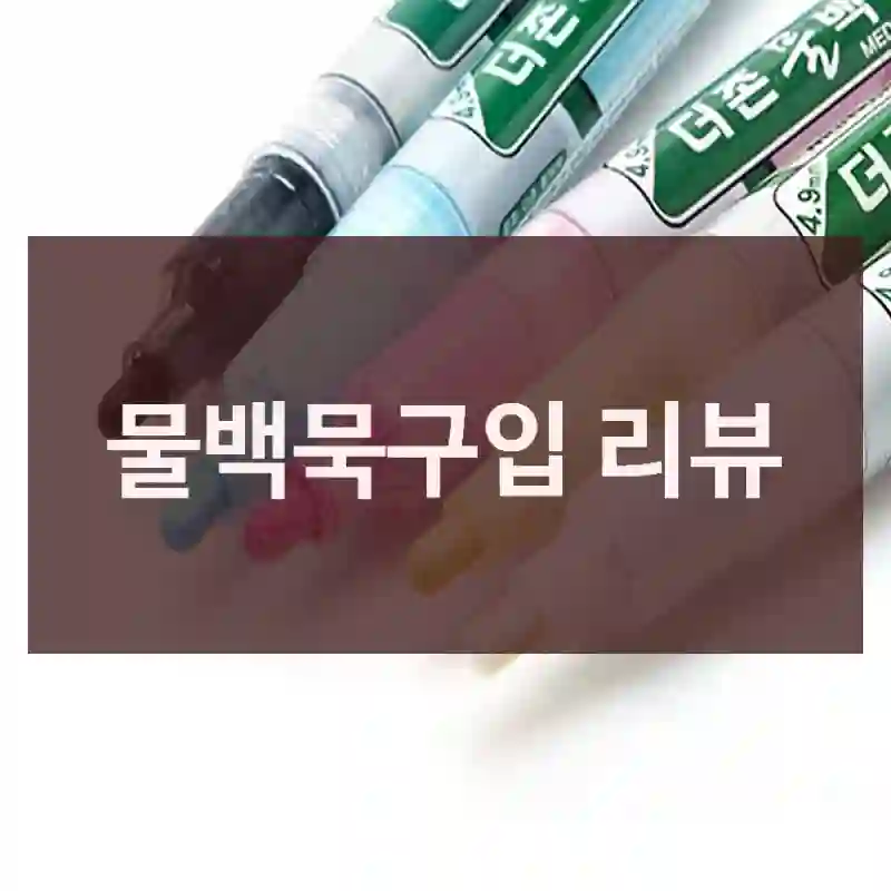 물백묵구입 리뷰