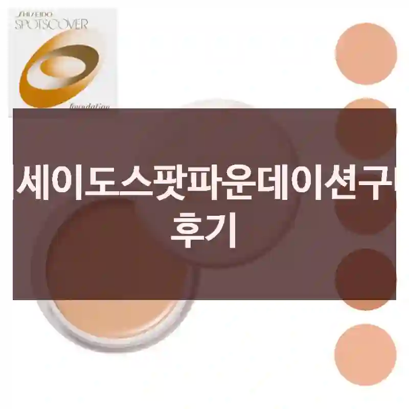 시세이도스팟파운데이션구매 후기