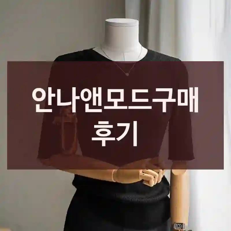 안나앤모드구매 후기