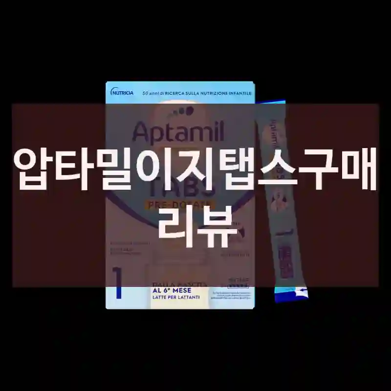 압타밀이지탭스구매 리뷰