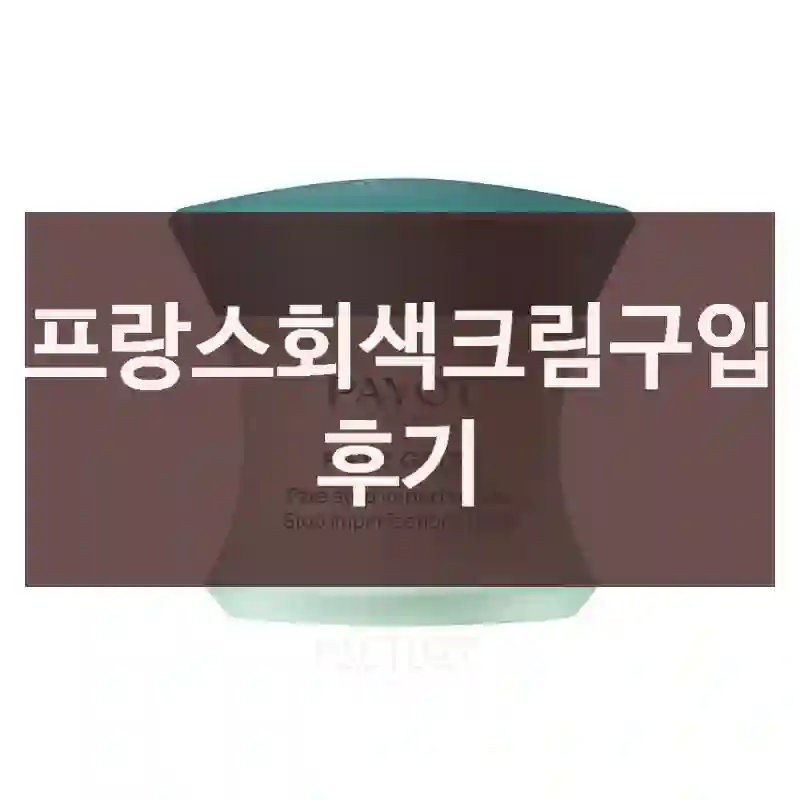 프랑스회색크림구입 후기