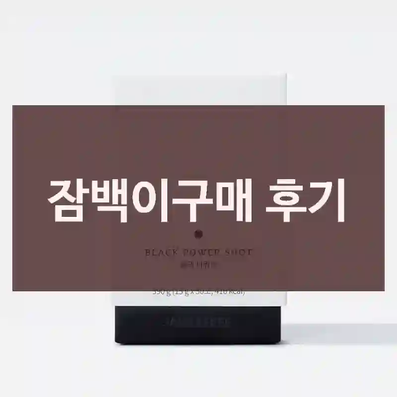 잠백이구매 후기