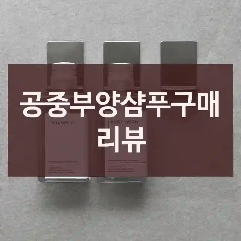 공중부양샴푸구매 리뷰