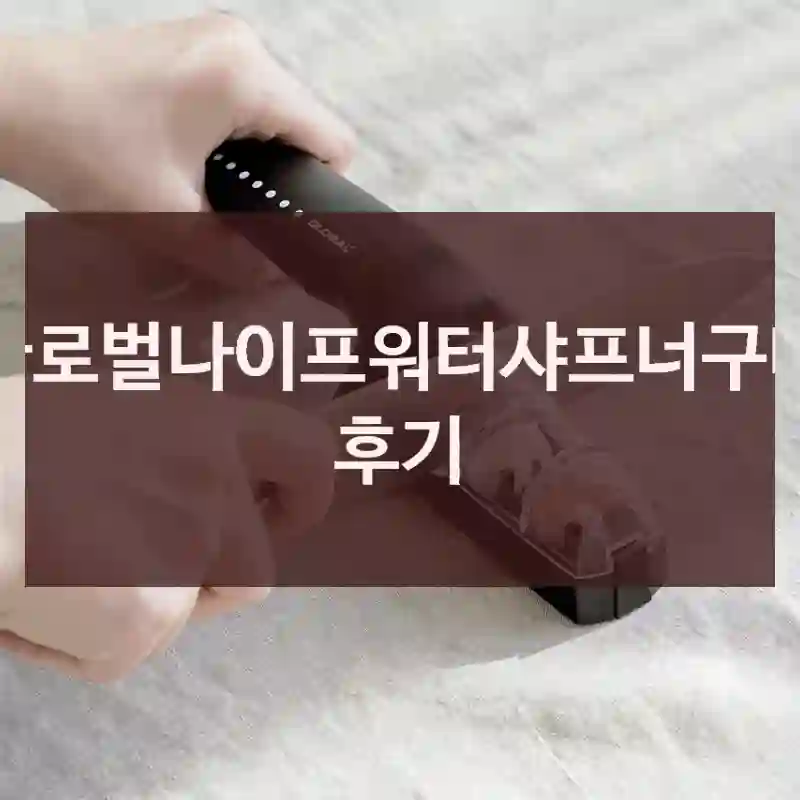 글로벌나이프워터샤프너구매 후기