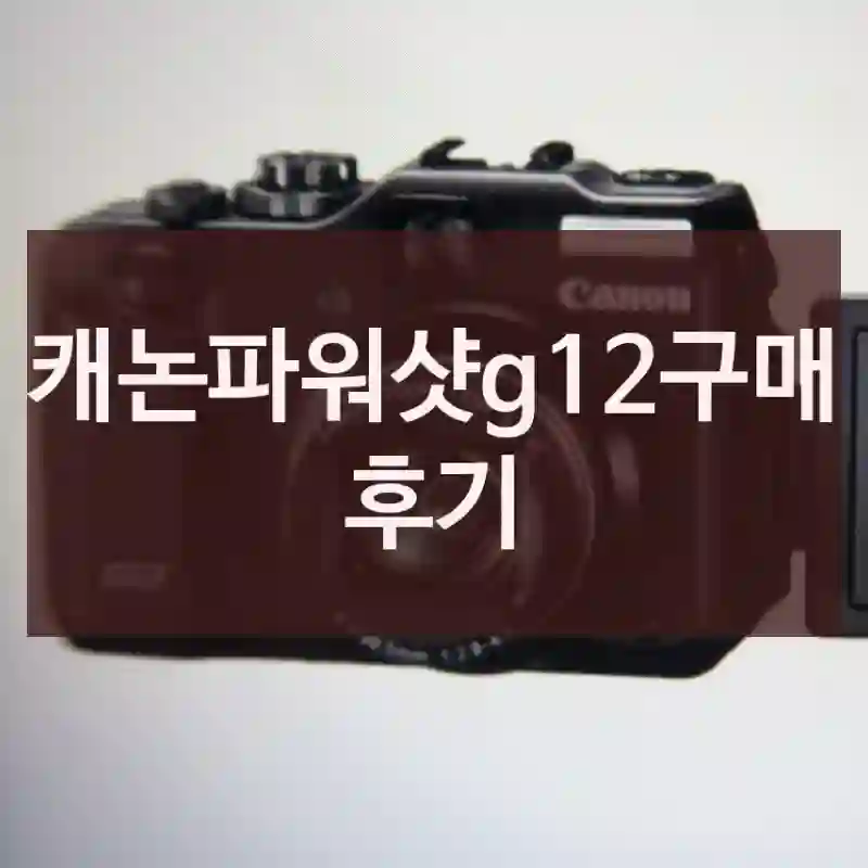 캐논파워샷g12구매 후기
